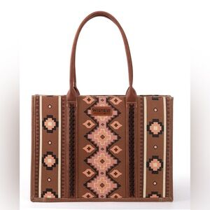 Large Wrangler Women’s Aztec Tote : Angel Diamond Oakwood